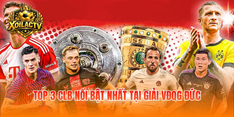Top 3 CLB nổi bật nhất tại giải VĐQG Đức